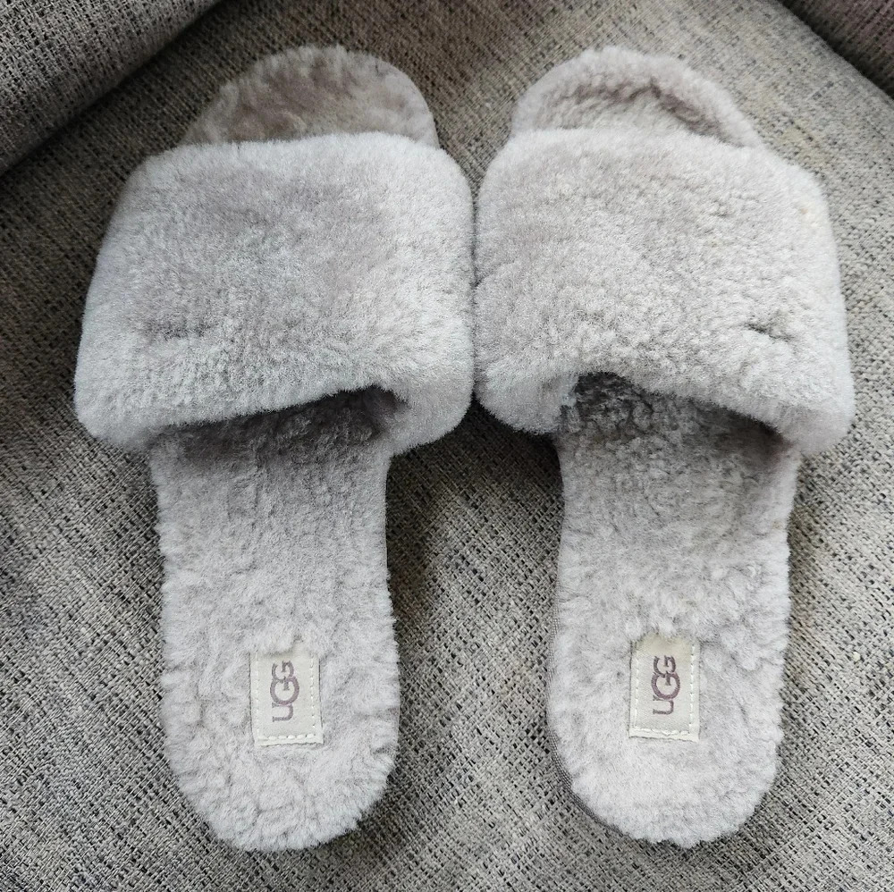 UGG Cozette Slide Slipper Light Grey Women's Size 8